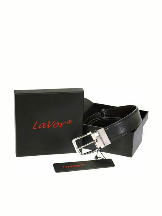 Ανδρική Ζώνη Δερμάτινη Διπλής Όψης Black / Brown