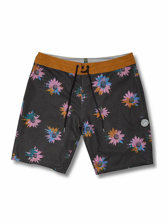 Natural Visions Stoney 19" Men's Swimwear Bermuda Black Floral