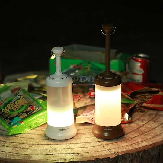 Herzberg Led Lantern Rechargeable for Camping Black with Magnetic Base 5W