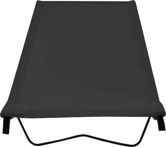 Foldable Guest Bed Campaign Single Black Set 2 Pieces 180x60x19 cm