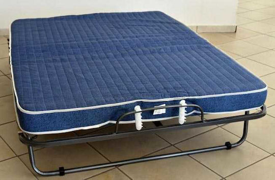 Faltbett mit Matratze 10cm Einzel Schwarz 200x80x33cm