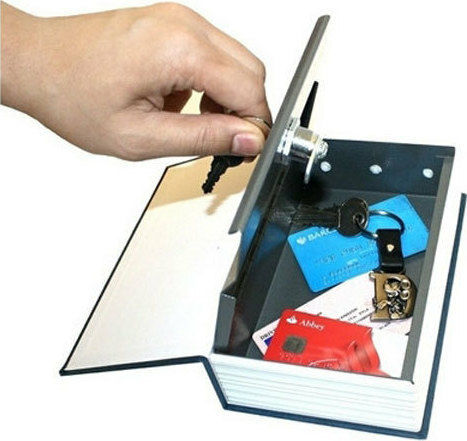 ACP The New English Dictionary Book Safe with Lock Cherry Red 18x11x5cm