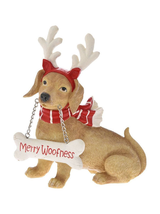 Iliadis Christmas Plastic Figure Doggy Brown Height 20cm