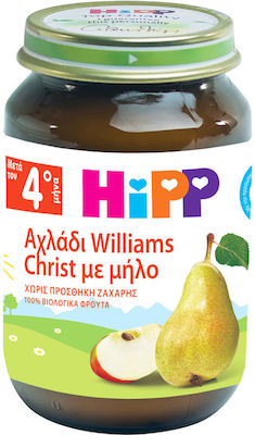 Hipp Cremă de fructe Williams Christ Pear with Apple Fără gluten pentru 4m+ 190gr