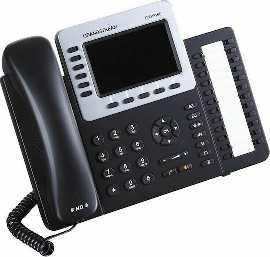 Grandstream GXP2160 Ενσύρματο Τηλέφωνο IP 6 γραμμών Μαύρο