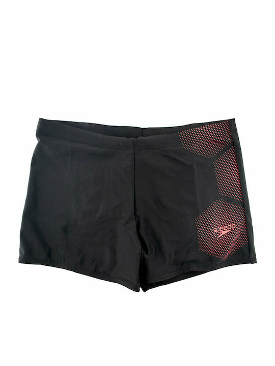 Tech Placement Aquashort Men's Swimwear Shorts Black with Patterns
