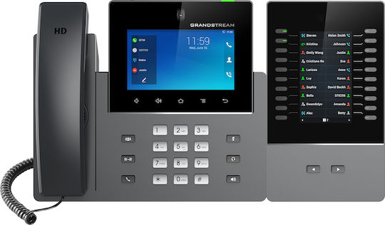 Grandstream GXV3350 Verkabelt IP-Telefon mit 16 Linien in Schwarz