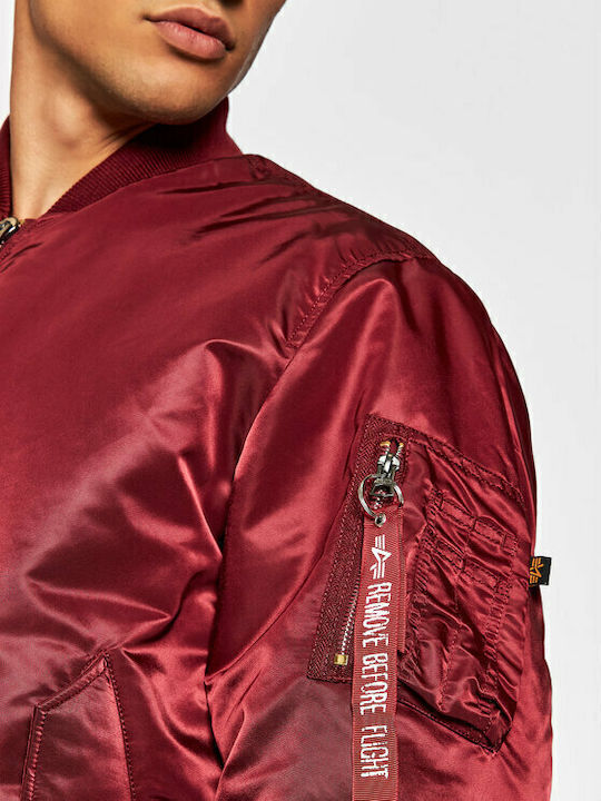 MA-1 Flight Jacke Bomber Burgundisch