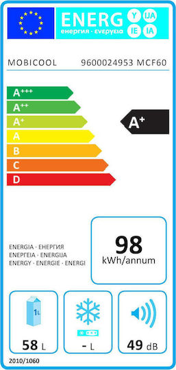 Mobicool MCF60 Φορητό Ψυγείο 58lt 12V Μπλε