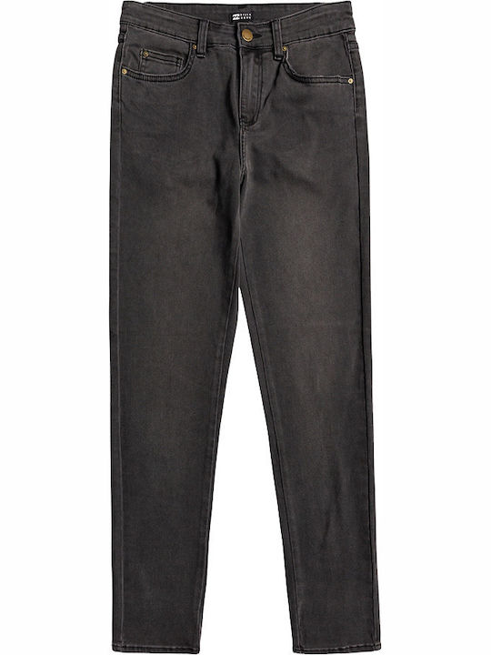 Shore Line High Waist Women's Jean Trousers in Skinny Fit Black