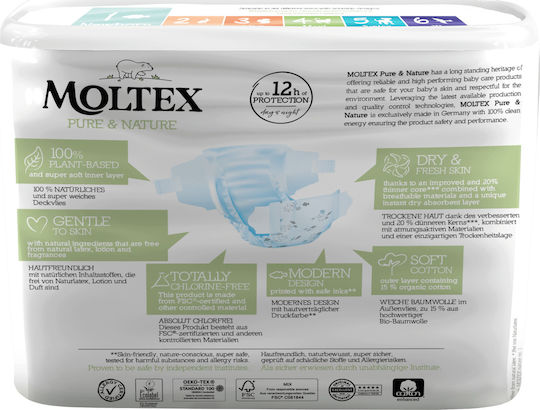 Moltex Памперси с лента Pure & Nature № 1 за 2-4kg 22бр