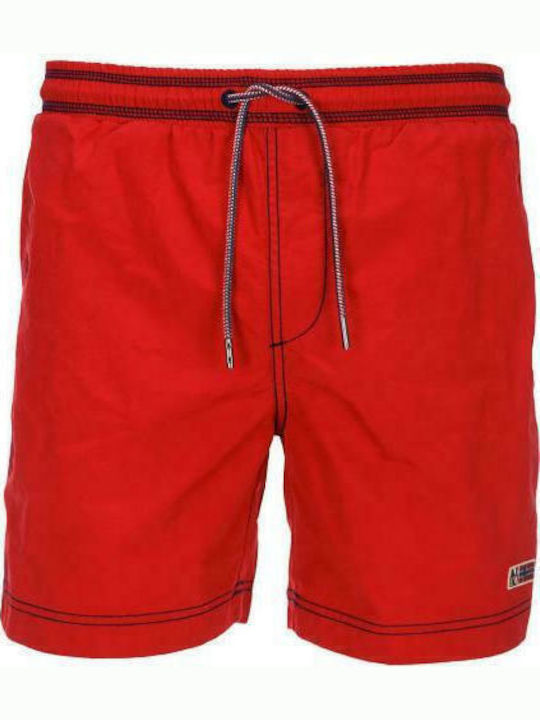 Villa Solid New Men's Swimwear Shorts Red