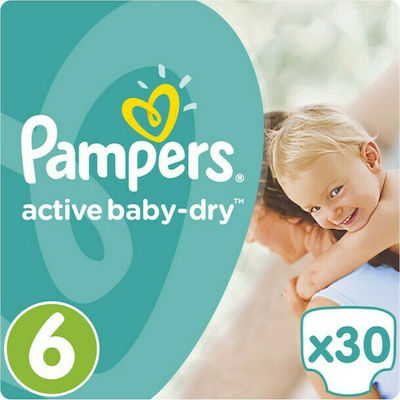 Pampers Scutece cu bandă adezivă Active Baby Dry Active Baby Nr. 6 pentru 15+ kgkg 30buc