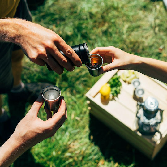 Stanley The Pre-Party Pahar pentru Camping Set de 4 pahare și sticlă termos de culoare kaki