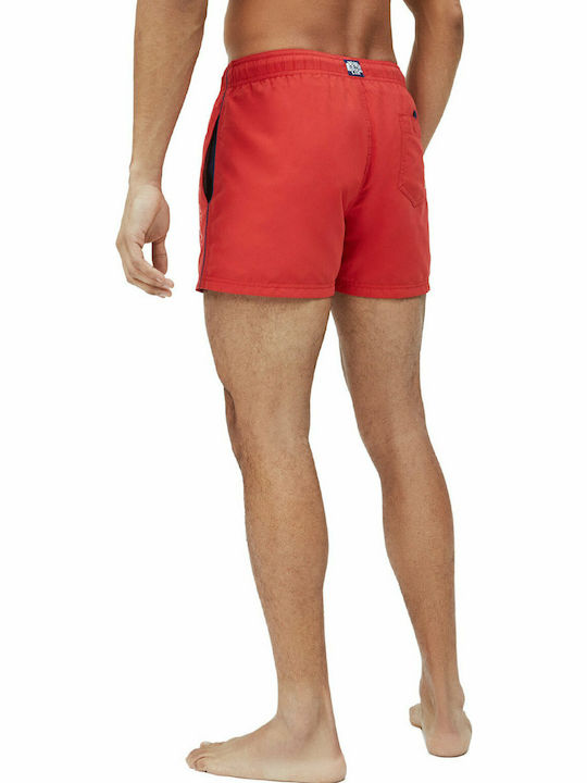 Pepe Jeans New Brian Plain Men's Swimwear Shorts Red