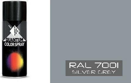 Elastotet Σπρέι Βαφής Quantum Ακρυλικό με Γυαλιστερό Εφέ Silver Grey RAL 7001 400ml