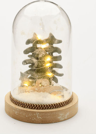 Christmas Illuminated Decorative Jar 12x12x18cm Plastic with Car 12x18cm