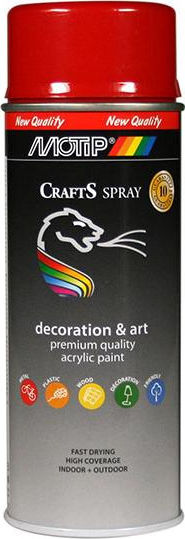 Motip Dupli Spray Paint Crafts Acrylic with Shiny Effect Carmine Red RAL 3002 400ml