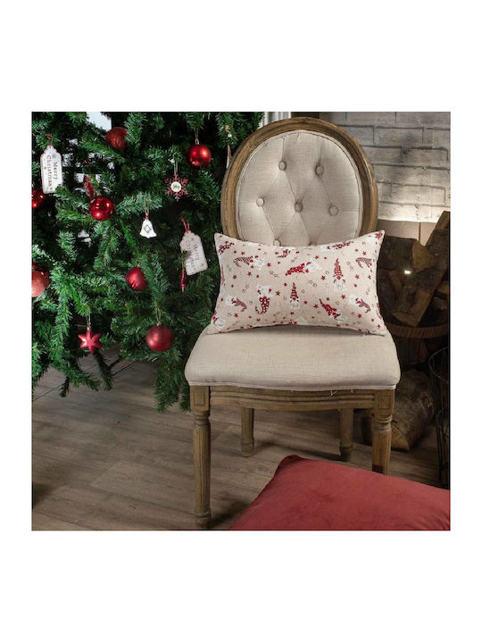 Teoran Zermatt Christmas Tablecloth Fabric Red L180xW135cm.