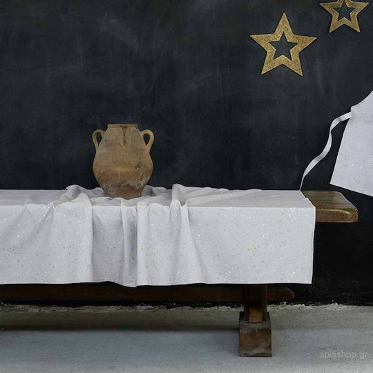 Nima Starry Night Christmas Tablecloth Square Fabric Gray L85xW85cm.