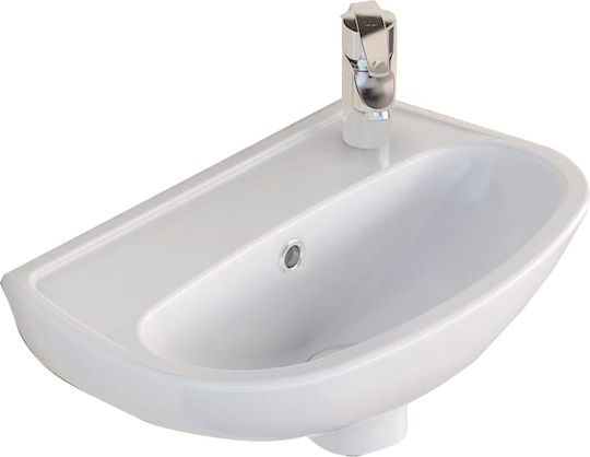 Serel 1301 Montat pe perete Suspendat Chiuvetă Porțelan 40x25x14.5cm Alb