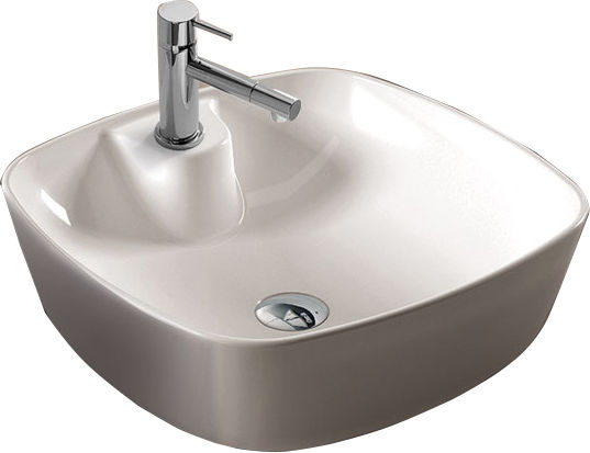 Serel 3016 Επικαθήμενος Νιπτήρας Πορσελάνης 46x46x15.5cm Λευκός