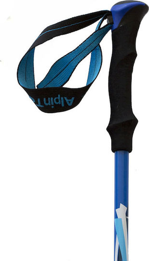 AlpinPro Pair of Telescopic Aluminum Fast Lock Trekking Poles with 3 Sections Pathfinder Blue 285gr