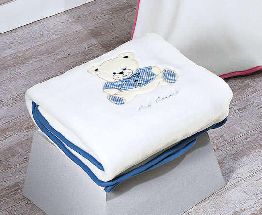 Pierre Cardin Blanket Cot Nancy 545 Velvet Blue 110x140cm