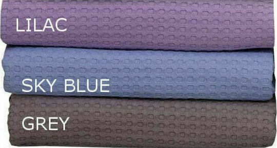 Anna Riska Blanket Cot Michelle Waffle Blue 115x155cm