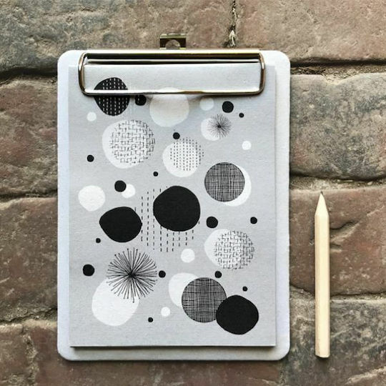 Synchronia Modern Dots Notizblock Gray