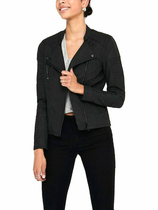 Ava Γυναικείο Biker Jacket Μαύρο