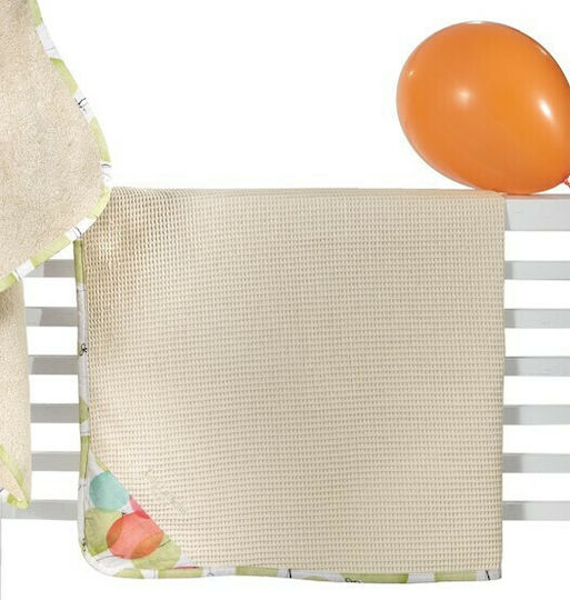 Guy Laroche Blanket Cot Party Waffle Beige 110x150cm