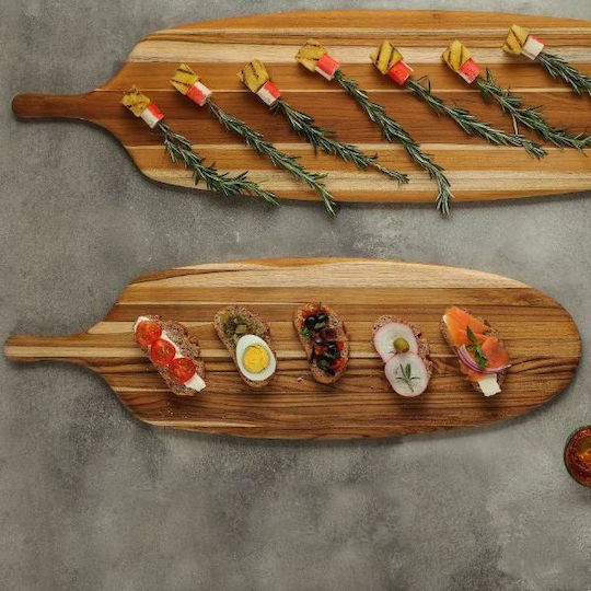 TeakHaus Canoe Επιφάνεια Κοπής Ξύλινη Καφέ 67.3x21.6cm