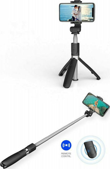 Tech-Protect L01S Selfie Stick Τρίποδο Κινητού Bluetooth Μαύρο