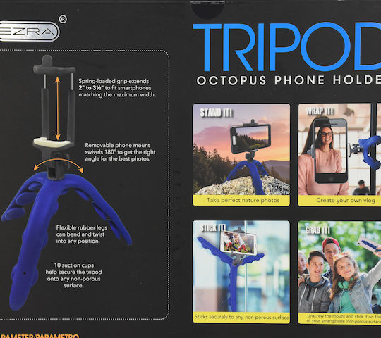 Ezra ST05 Cell Phone Tripod Blue
