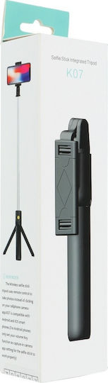 Suoer K07 Selfie Stick Cell Phone Tripod Bluetooth Black