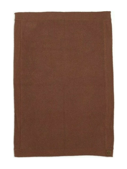 Elodie Details Κουβέρτα Αγκαλιάς & Λίκνου Wool Knitted Μάλλινη Καφέ 70x100εκ.