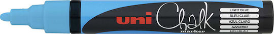 Uni-Ball Chalk Marker PWE-5M Marker Blue Blackboard Liquid Chalk for Glass Γαλάζιο 1.8-2.5mm