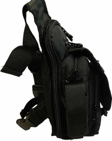 Polo Shoulder Gun Στρατιωτικό Τσαντάκι Ώμου από Cordura Μαύρο 5lt