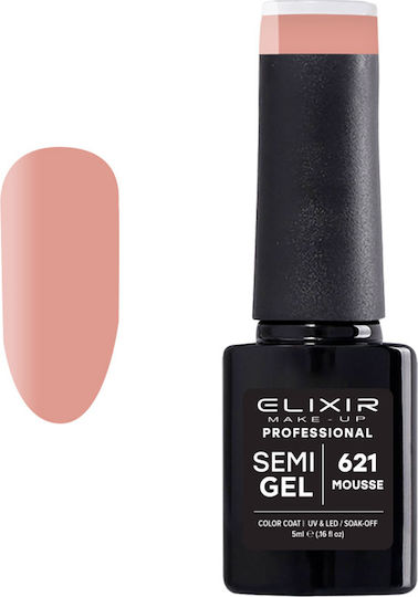 Elixir Semi Gel Semipermanent Lac de Unghii 621 Mousse 5ml