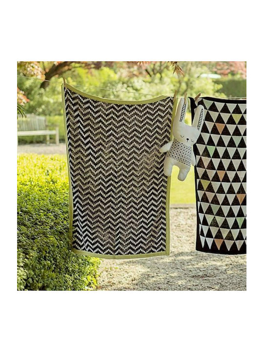 Bizzi Growin Blanket Nursery Swaddling Blankets Black and White Triangle Multicolour 70x90cm