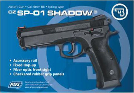 Asg Αεροβόλο Πιστόλι Ελατηρίου SP-01 Shadow 6mm