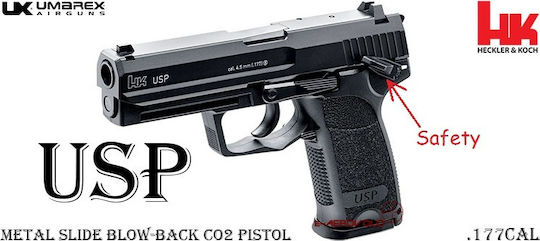 Umarex Αεροβόλο Πιστόλι CO2 Heckler & Koch USP Blowback 4.5mm