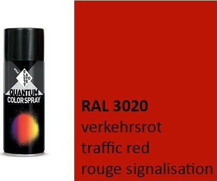 Elastotet Спрей Боядисване Quantum Акрилен с Мат Ефект Червено движение RAL 3020 400мл