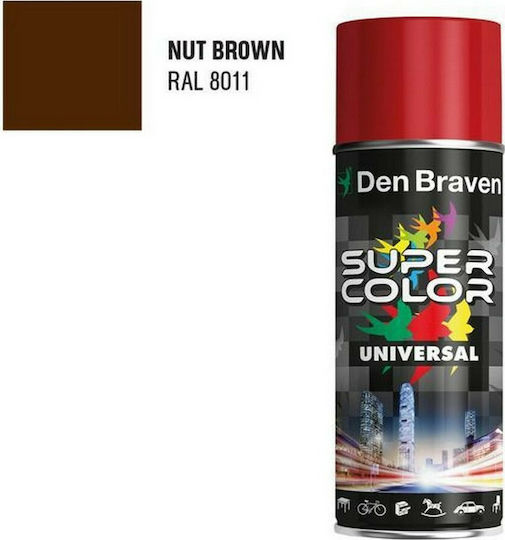 Bostik Den Braven Spray Paint SC Universal Acrylic with Shiny Effect Nut Brown RAL 8011 400ml