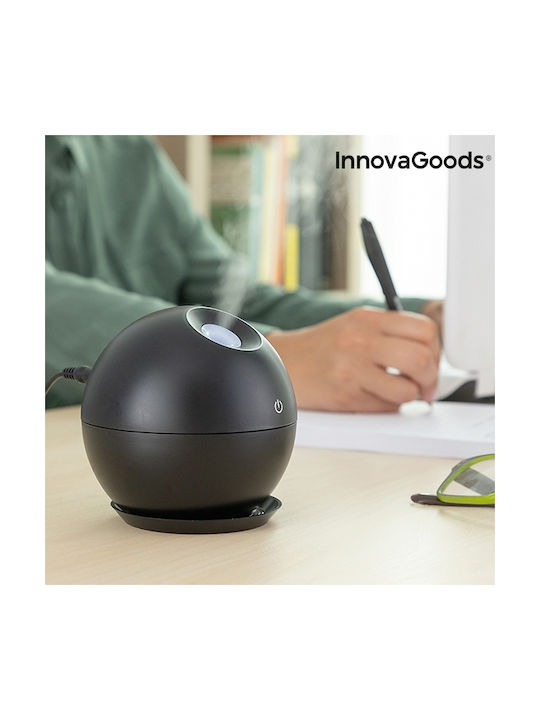 InnovaGoods Led Συσκευή Αρωματοθεραπείας με Χρονοδιακόπτη Μαύρη 130ml V0101196