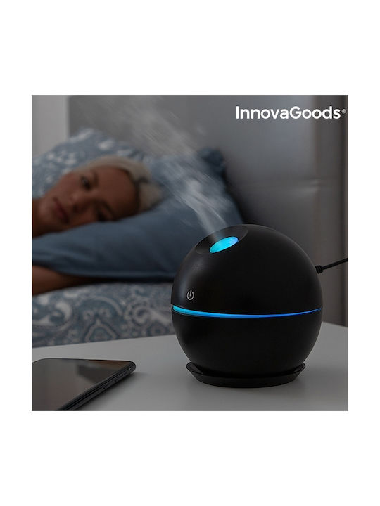 InnovaGoods Led Συσκευή Αρωματοθεραπείας με Χρονοδιακόπτη Μαύρη 130ml V0101196