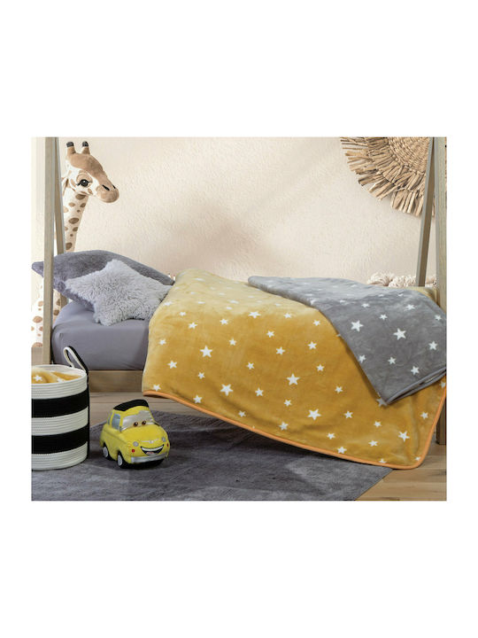 Nef-Nef Homeware Blanket Nursery Swaddling Blankets Stellar Velvet Yellow Yellow 75x100cm