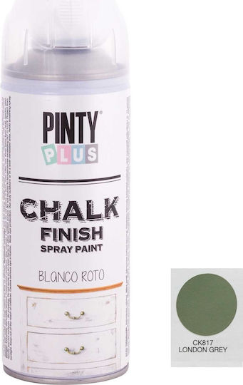 Pinty Plus Chalk Finish Chalk Paint Spray London Grey 400ml CK817