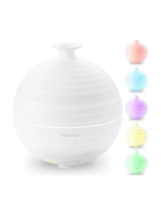 Medisana LED Aromatherapie-Diffusor Ultraschall mit Timer Weiß 300ml 60082